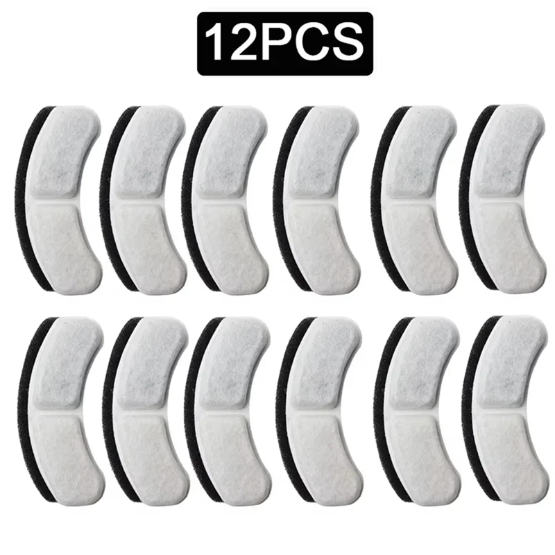A98I-Pet Water Dispenser Filter Cartridge Set 12Pcs Cat Water Fountain Replacement Parts For Dog Feding And Drinking Supplies