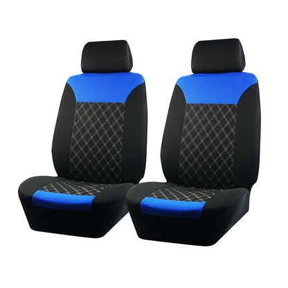 Car Seat Covers Double Line Embroidery Quilted Splicing Universal Size Fit For Most Car Polyester Fabric Seat Covers For Car
