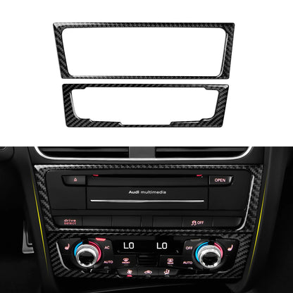 Car Center Console Gear Shift Panel Set, For Audi A4 S4 RS4 A5 S5 RS5 (2007-2016) Carbon Fiber Interior Sticker Trim Accessories