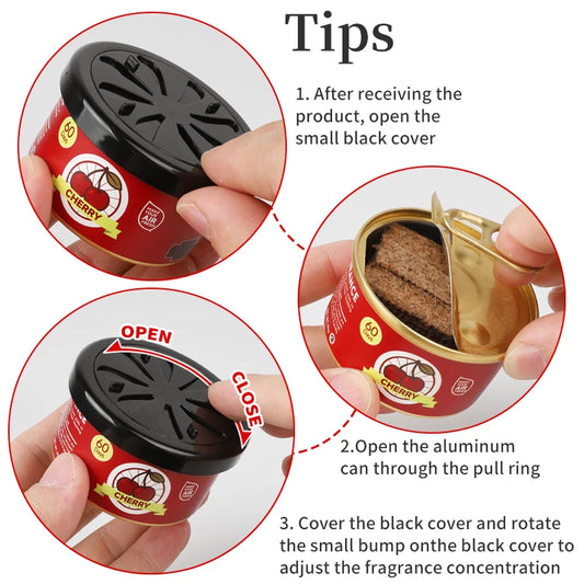 Car Air Freshener Bubble Gum Scent Cans Odor Eliminator With Lid Essential Long-Lasting Strong Fragrance For Auto Toilet Supplie