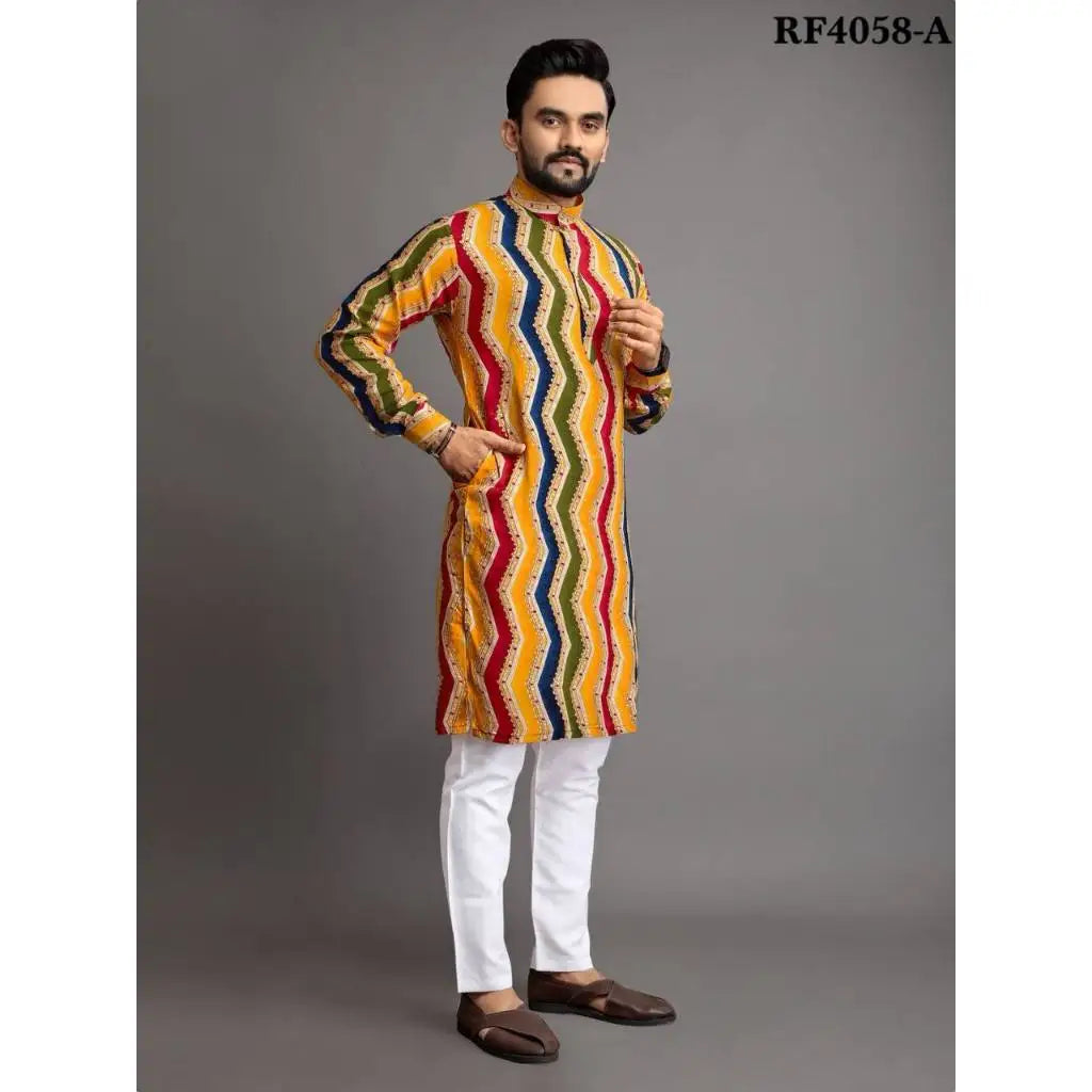 2025 Men's Clothing Ethnic Print Plus Size Tops Wedding Wear Classic Men's Long Sleeve Shirts Traditional Casual Shirts Male ﻿