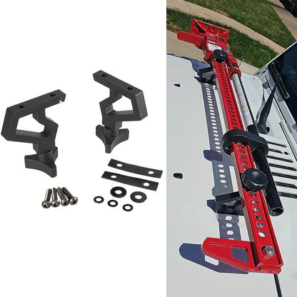 2pcs 11586.04 Jack Mounting Bracket Adjustable 2007-2018 for Jeep Wrangler JK Car Jack Tube Mount Bracket Black