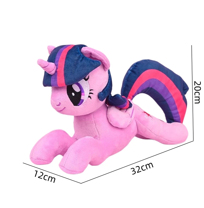 Original My Little Pony Plush Toys Applejack Rainbow Dash Twilight Sparkle Pinkie Pie Rarity Fluttershy Stuffed Doll Kid Gift