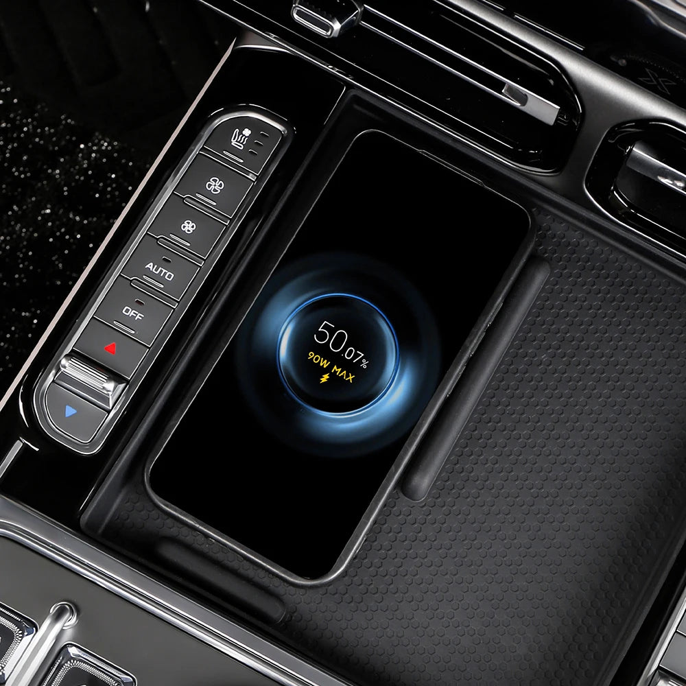 Car Center Console Wireless Charging Pad For CHERY JETOUR G700 Silicone Anti-slip Mat Protective Mat Dustproof Car Accessories