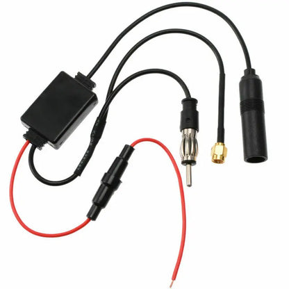 1PCS Stereo Aerial DAB AM FM Radio Car Antenna Amplifier Splitter Signal AMP Booster Car Radio Antenna Amplifier Auto Parts