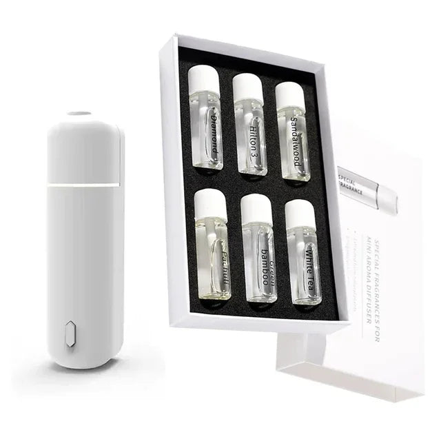 Mini USB Rechargeable Car Aroma Diffuser Scent Machine Fragrance Oil Car Air Freshener Perfume Diffuser Vent Clip