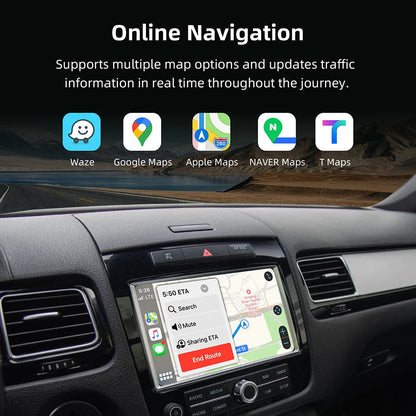 Wireless CarPlay Retrofit Box For Volkswagen Touareg RNS850 2011-2017 8 Inch Android Auto For Apple CarPlay Vw Navigation Mirror
