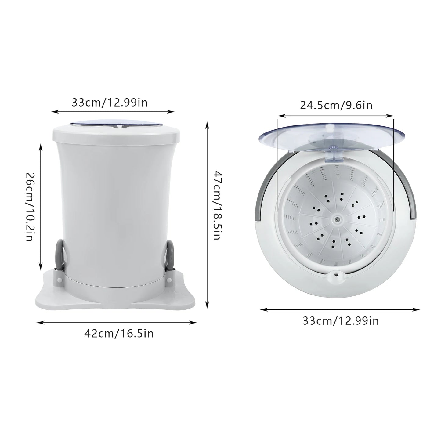 Modern Manual Laundry Dehydrator No Power Required Easy Operation Sturdy Durable Design Large Loading Capacity Efficient Water Removal For Thick Garments Beddings And Daily Clothes Compact Portable Spin Dryer