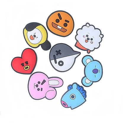 7-240PCS Kawaii cartoon Shoes Charms DIY PVC Shoe Bag  Accessories For Bookworm Wristband Pendant Decoration Kids Xmas Gifts