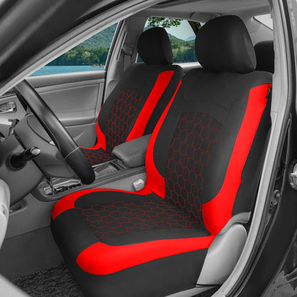 AUTOKING Football Embroidery Car Seat Covers Polyester Fabric Honeycomb Seat Covers Universal Fit Most Car Suv Truck
