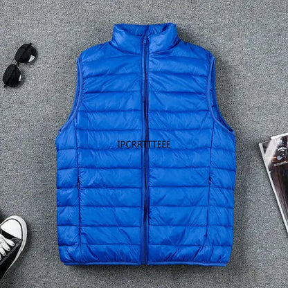 Autumn Winter Men Duck Down Vest 2023 Coat Ultralight Sleeveless Puffer Vest Jacket Ultra Thin Lightweight Down Jacket Waistcoat
