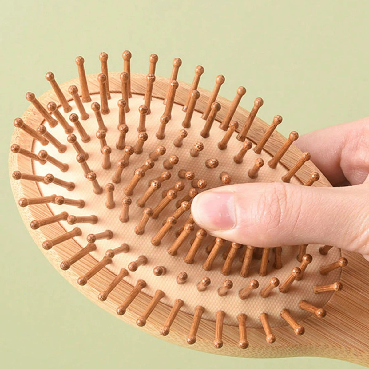 Personalised Custom Comb, Customized Mini Oval Air Cushion Bamboo Comb, Customizable Initials and Name,