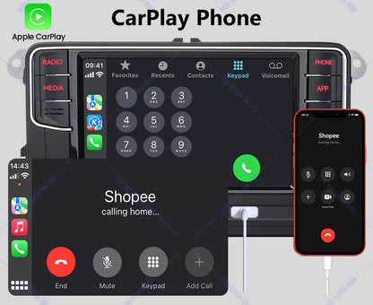 NONAME RCD330 Plus Carplay Car Radio Android Auto MIB Navigator Player 6RF035187F for VW Tiguan Golf 5 6 MK5 MK6 Passat Polo