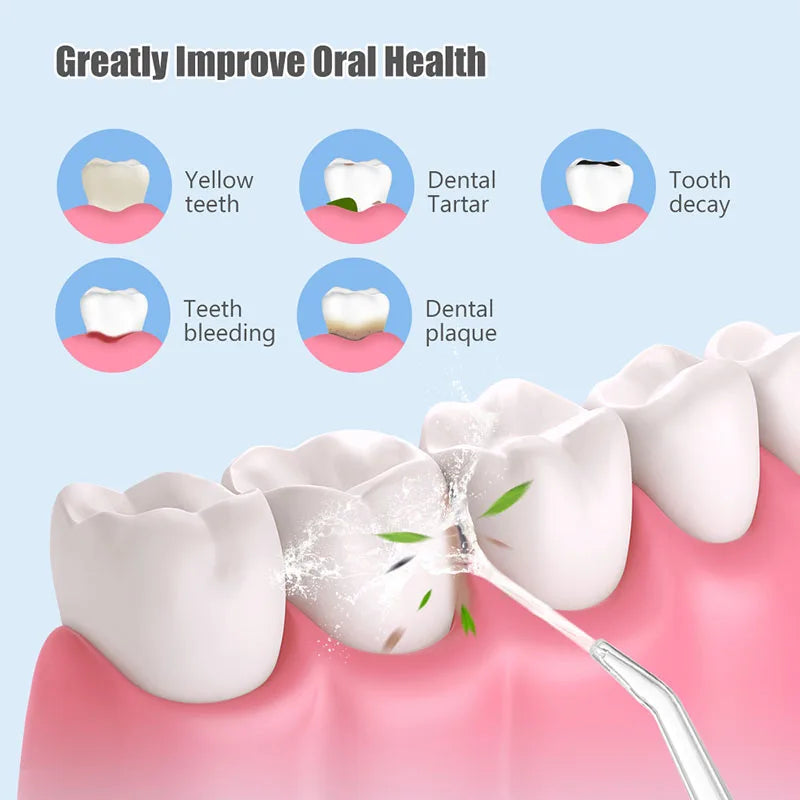 Powerful Battery Portable Electric Pick Ipx7 3 Modes Waterproof Toothbrush Combo Braces Kids Oral Irrigator Water Dental Flosser
