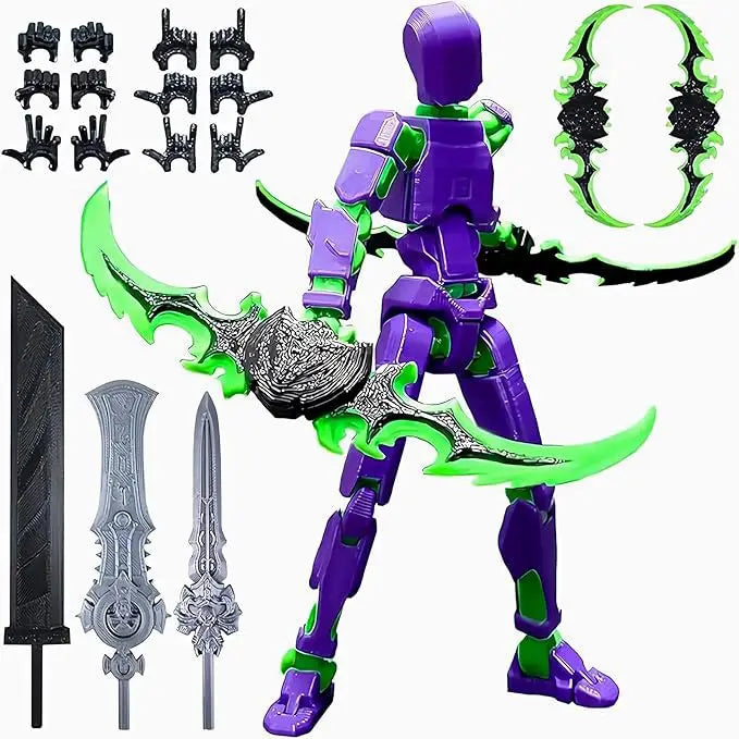 Hot 13 Action Figure Dummy Death Swordsman Titan 13 Action Figures T13 Multi-Jointed Movable Lucky 13 Action Figure Nova Gift