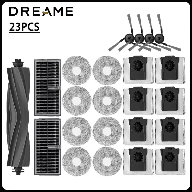 Dreame L40 Ultra / X40 Ultra Complete Vacuum Cleaner Accessories Main Side Brush HEPA Filter Mop Cloths Dust Bag