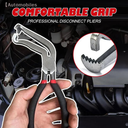 8" 60-Degree Electrical Disconnect Pliers For Automotive Connectors & Sensors - Angled Wire Plug Removal Tool