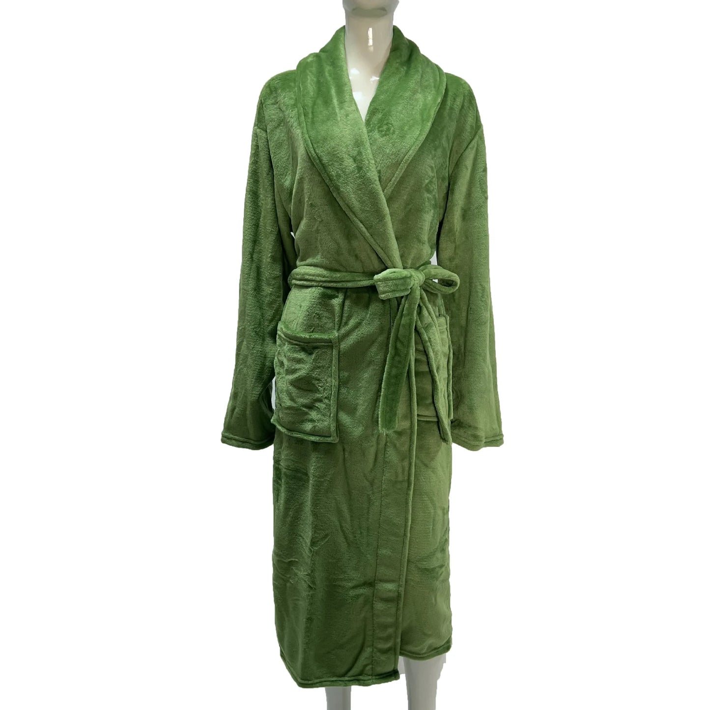 ex Thi Coral Fce Robe Long Flannel Pajamas Autumn Winter Home Clothes Air Conditioning Morning Gown Couple Pyjamas