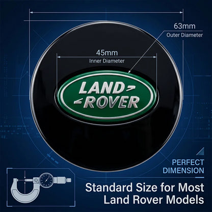 4Pcs Car Emblem Wheel Center Hub Cap Covers Auto Rim Cover For Land Rover Ranger Autobiography Freelander Evoque Rover Sport