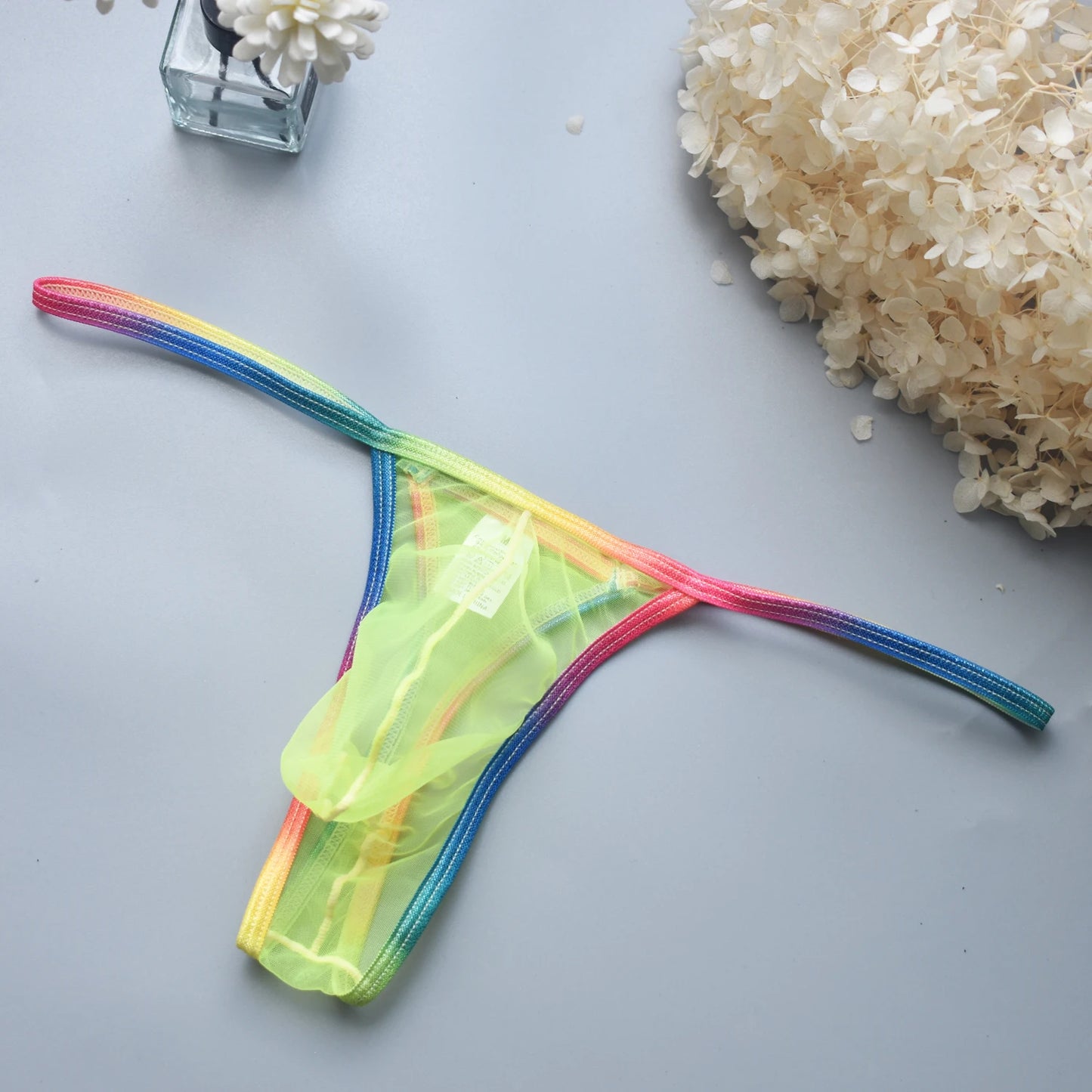 Men's Mesh Thong  Breathable Quick Dry Soft Underwear, Lightweight Comfortable Loungewear for Daily Casual Relaxation