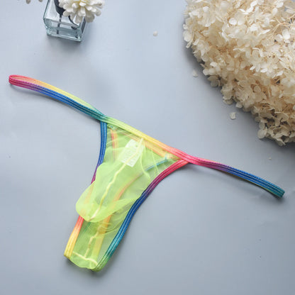 Men's Mesh Thong  Breathable Quick Dry Soft Underwear, Lightweight Comfortable Loungewear for Daily Casual Relaxation