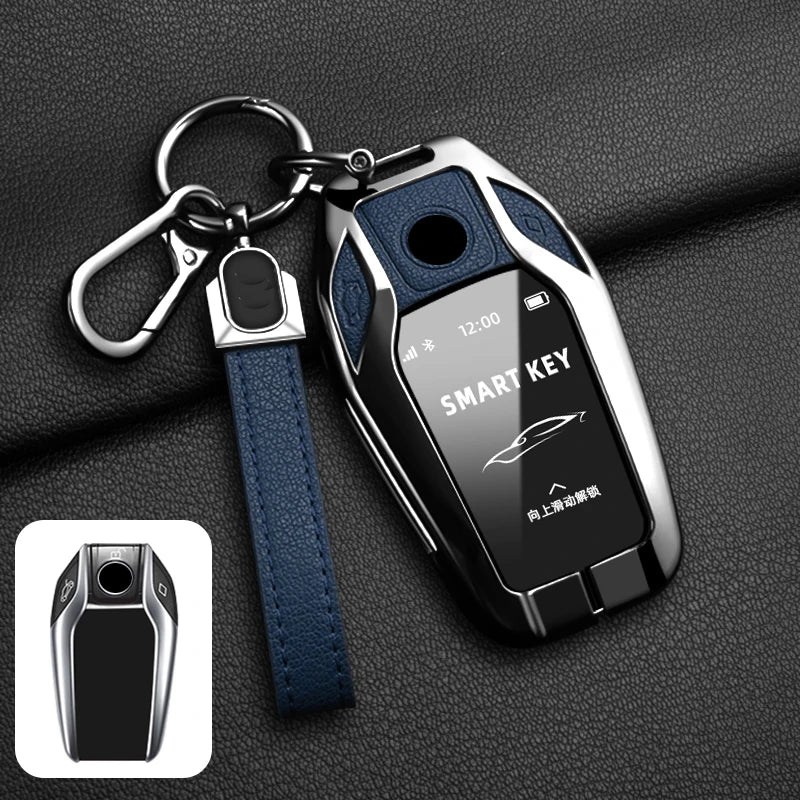 LED Display Metal Car Key Case Holder Shell Cover For BMW 5 7 Series G11 G12 G30 G31 G32 I8 I12 I15 G01 G02 G05 G07 X3 X4 X5 X7