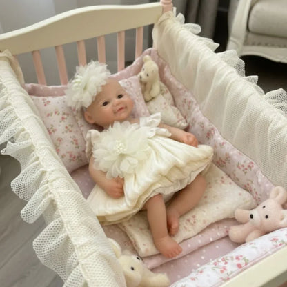 6Inch/15CM Full Body Silicone Bebe Mini Reborn Girl Doll Waterproof bebe reborn de silicona Handmade Lifelike Newborn Dolls