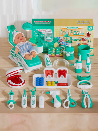 Kids Doctor Set Dentist Nurse Pretend Play Toys Simulated Stethoscope Medical Tool Kit Medical Role Play Accessories Fun Gifts ﻿