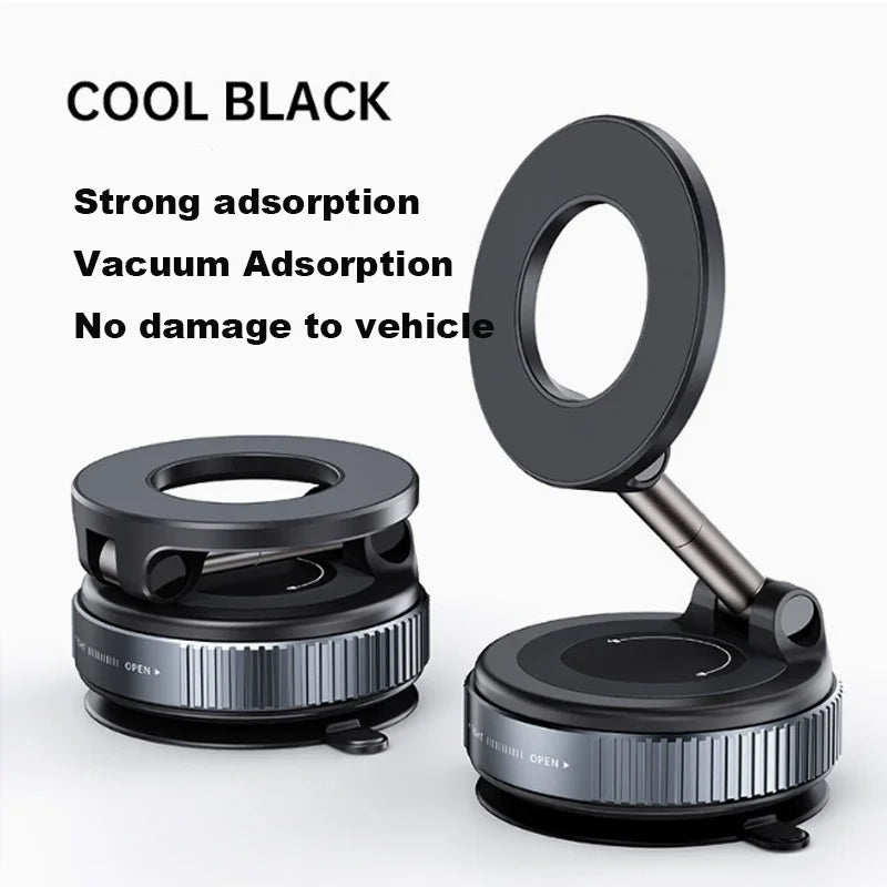 Magnetic Car Phone Holder 360° Rotatable Foldable & Adjustable Magnetic Auto Mount ,Suction Cup Phone Holder for Car/Mirror