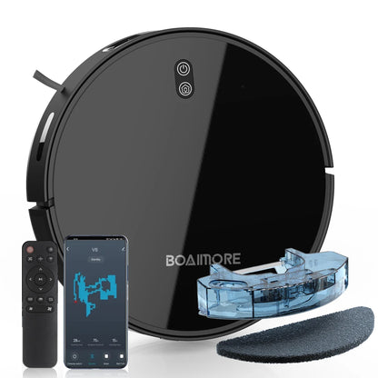 Robot Vacuum Cleaner Combo Mop With 6500PA Smart Wireless APP Control Floor Sweeping Machine  Self-Charging For Home Robotic