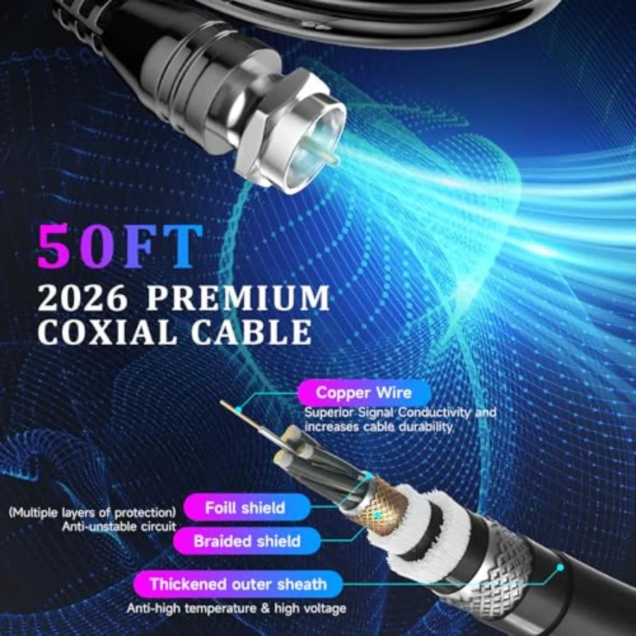 2026 Strongest TV Antenna Indoor, Ultra-Long Miles Outdoor Long Ranges, Digital Antenna for Smart TV, Best Amplifier Signal Boo