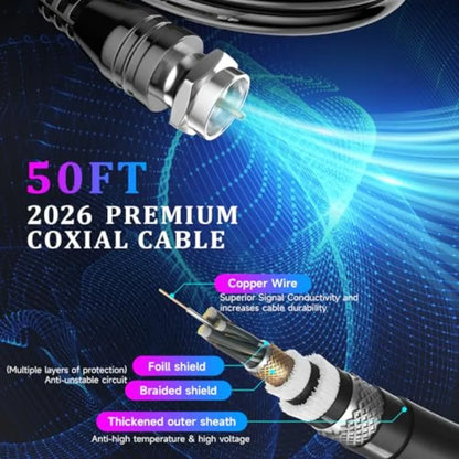 2026 Strongest TV Antenna Indoor, Ultra-Long Miles Outdoor Long Ranges, Digital Antenna for Smart TV, Best Amplifier Signal Boo