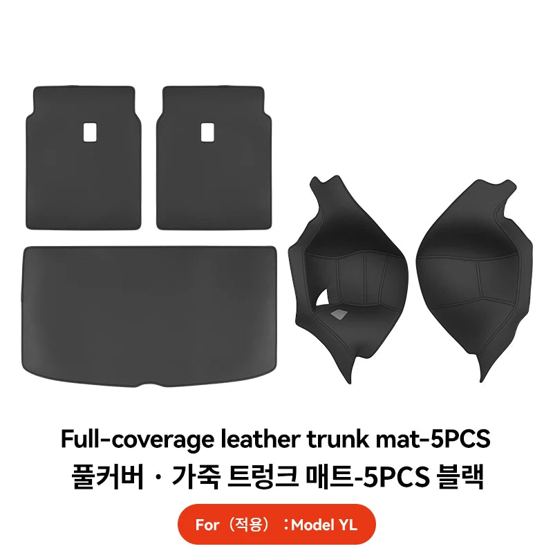 YZ For Tesla Model YL Juniper 2026 Trunk Mat Cover Nappa Leather All Weather Anti-scratch Full Coverage Trunk Liner Accessories