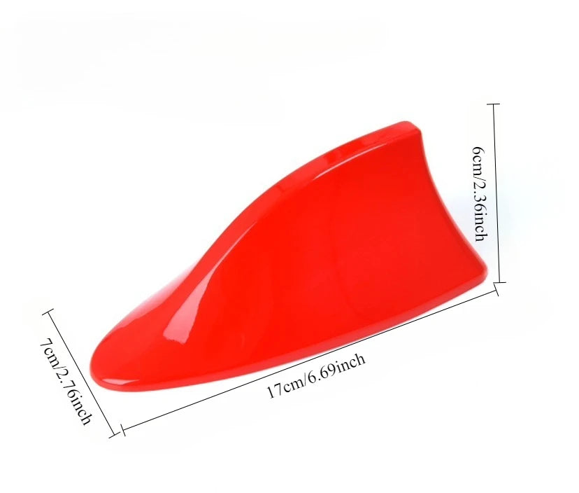 1pc Car decoration shark fin antenna for signal and radio reception, roof wing antenna modification without drilling
