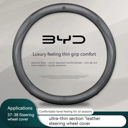 Genuine leather car steering wheel cover suitable for BYD Ato 3 Fa Feng Tang F3 E6 Yuan Song Plus EV F0 Qin Han Dolphin S6