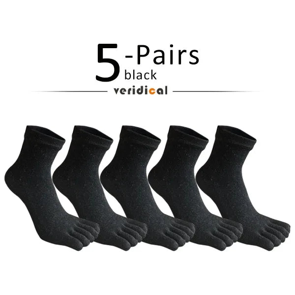 1/5 Pairs Wool Toe Short Socks Winter Man Soft Elastic Endurable Business Sweat-Absorbing Thick Thermal Warm 5 Finger Socks