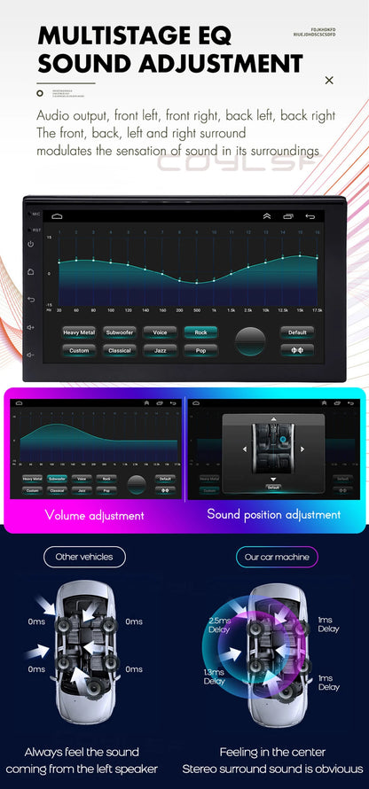 Carplay Android Auto for Toyota Corolla E140/150 2006 2007-2013 Multimedia Automotive Subwoofer Autoradio Android DSP 4G