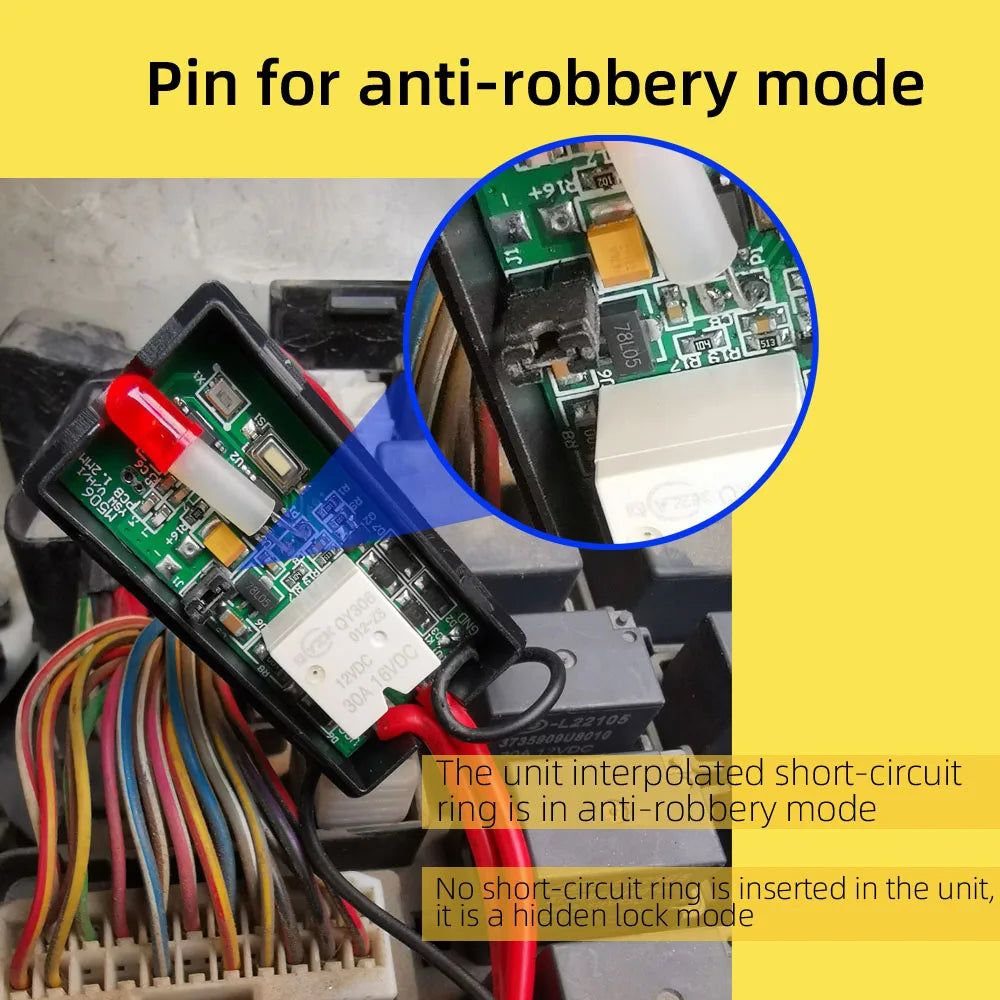 M506 Car Wireless Immobilizer System Car Engine Lock Auto Anti-theft Device Smart Circuit Cut Off Alarm Automotive Immobilizer