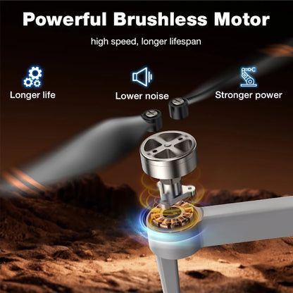 FPV 8K 3-Camera RC Drone Professional Quadcopter Aircraft Gesture Shooting Brushless 360° Roll Optical Hover Helicopter Toy Gift