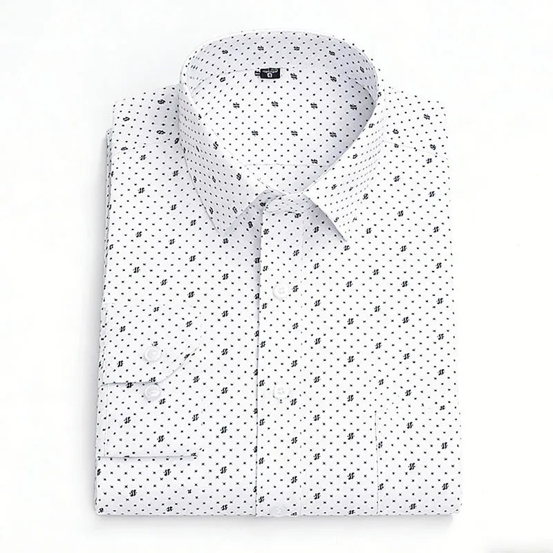 Men's High-quality Fashion Casual Print Plaid Stripe Long Sleeve Shirts Single Pocket Comfort Fit Business Formal Office Blouses