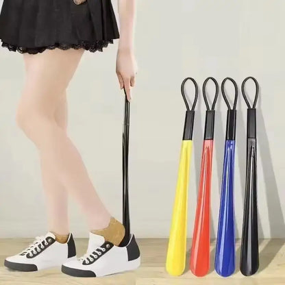 1PC Extra Long Flexible Plastic Shoe Horns Do Not Require Bending Durable Shoe Spoons For Pregnant Women Wear Shoe Assistants