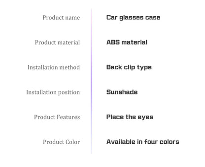 For Xpeng G6 P7 P7i X9 G3 G3i G9 P5 X2 N5 F30 H93 Car Visor Glasses Case Portable Accessories Sunglasses Holder Eyeglasses Box