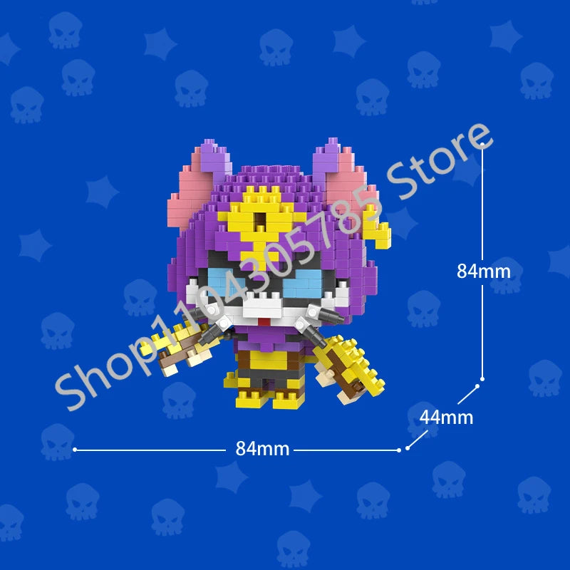 Mini Anime Brawl Stars Figures Pack Fashion Original Decorations Cartoon Heroes Model Dolls Boys Christmas Gifts Collectible
