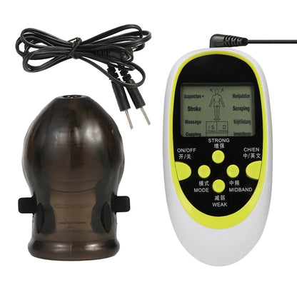 Estim Electric Shock Penis Ring Electro Trainer Massage Cup Chastity Penis Seelve Cockring For Men Dick Electrostimulation
