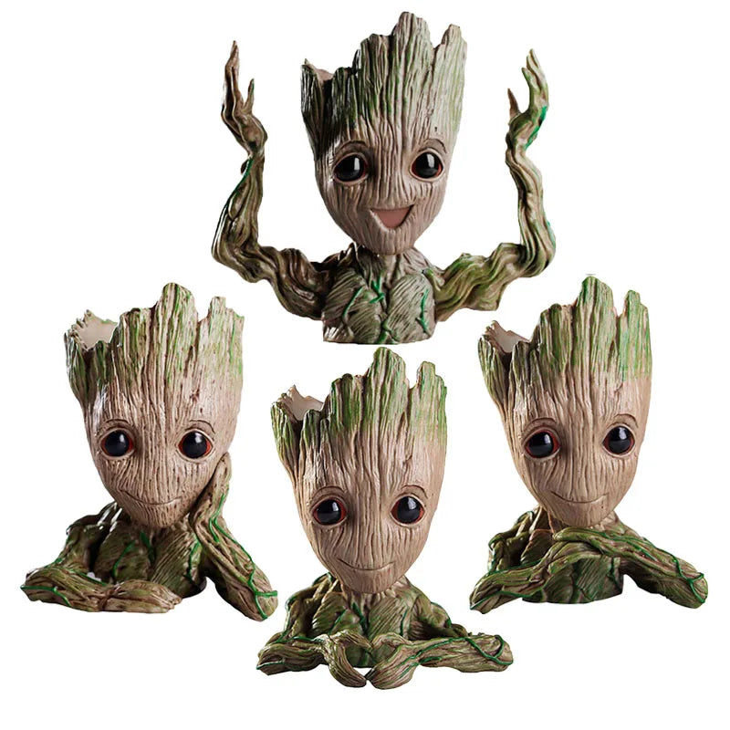 Groot Flower Home Decoration Vases Multifunction Groot Flower Pot Ornaments Arrangement Action Character Figurine Pen Holder