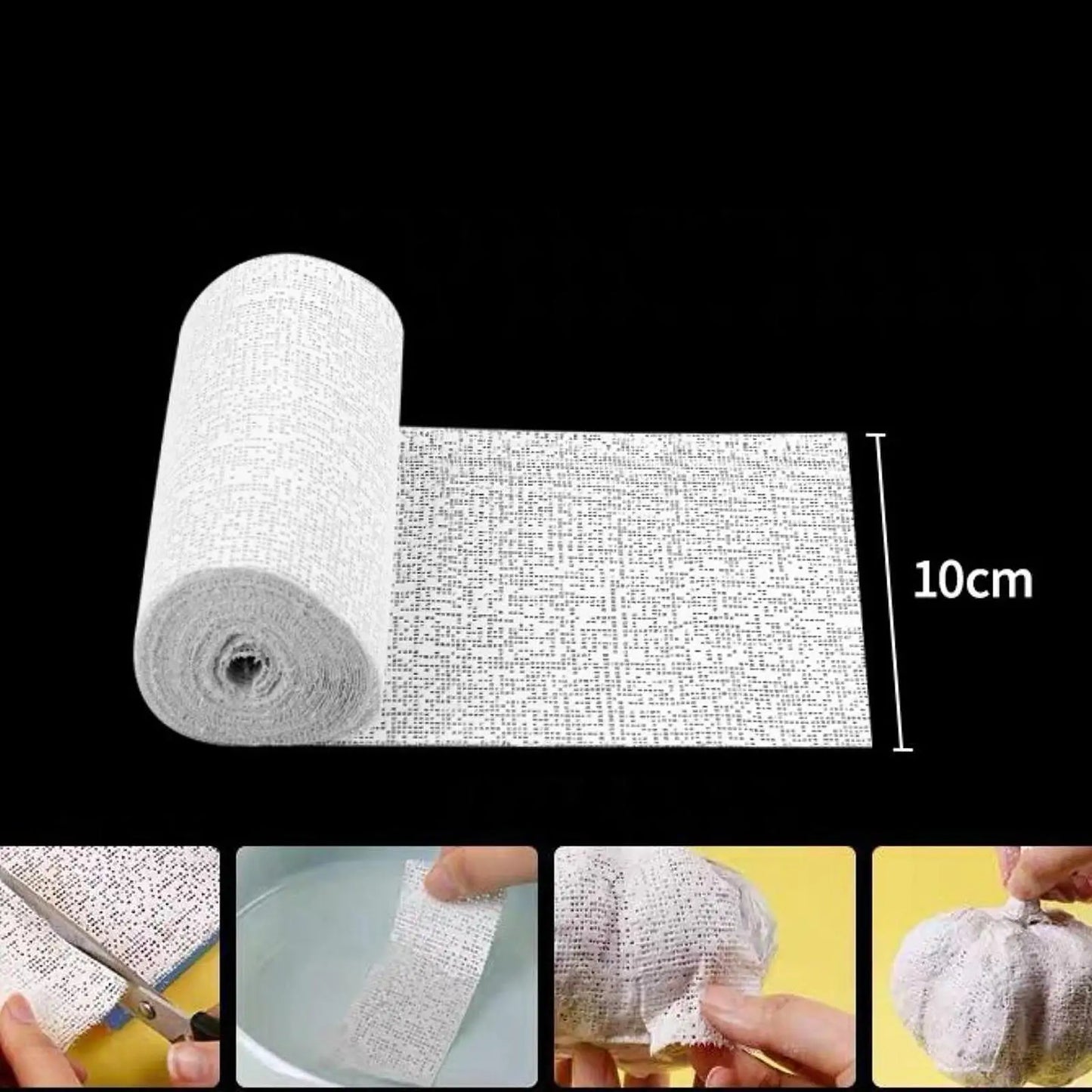 Plaster Gauze Cloth Roll White Strip for Art Craft Modeling Sculpture Mask Making Landscape Scenery DIY