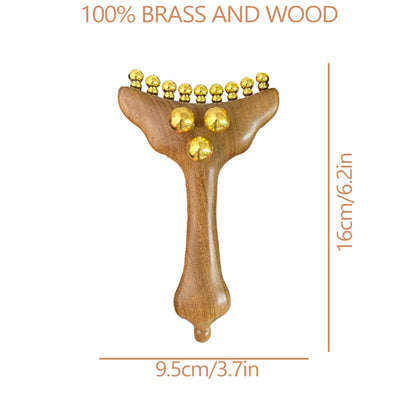 Radiant Skin Savior Lymphatic Detox Face Massager Fades Wrinkles Firms Jawline and Eyes Natural Copper Wood Beauty Tool
