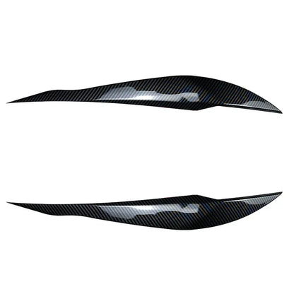 2pcs Car Headlight Eye Lid Covers ABS Carbon Headlight Lamp Eyebrows Trim Stickers for BMW 3 Series F30 F31 318i 320i 2012-2018