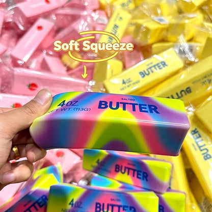 Butter Squishy Tabas Squishy Toys Anti Stress Squeeze Toy Butter Chocolate Fidget Toy Soft Sensory Food Squishies Toy Gift