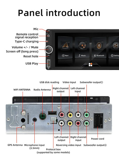 Car Intelligent Systems Android 13 1din Player Wireless Carplay Android Auto WIFI Internet GPS Navigation RDS BT Auto Stereo